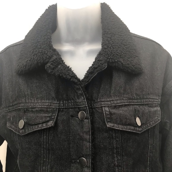 forever 21 sherpa denim jacket